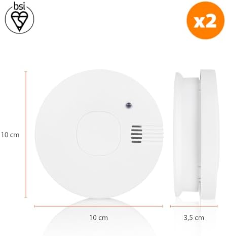 Smartwares Rauchmelder mit optischem Sensor - TÜV geprüft, 1 Jahr Batterie, 85 dB für optimale Sicherheit zuhause