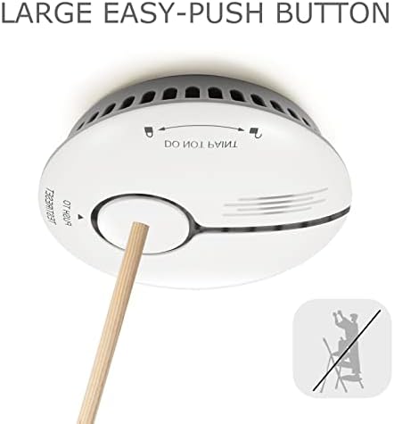 Rauchmelder von Markenname - Effiziente Feueralarm mit LED-Anzeige & Stummschaltung - Ideal für Ihr Zuhause (6er Pack)