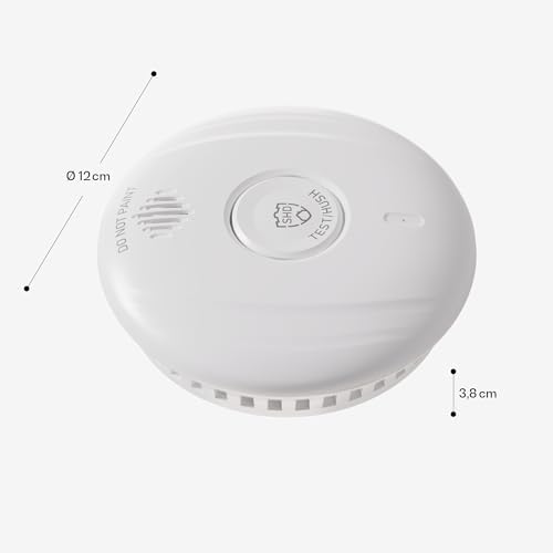 SHD by OneConcept 10er-Set Mini-Rauchmelder mit Magnethalterung – ideal für Küche, Büro & Wohnwagen, mit Testfunktion &