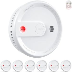 X-Sense Rauchmelder XS0G-SN mit 10-Jahres-Batterie, ultraschlank & Magnet-Halterung für sicheren Schutz zuhause – 6 Stüc