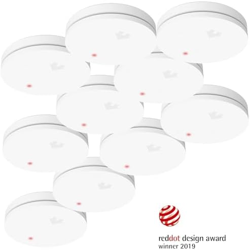 VisorTech Rauch-Warnalarm: Fotoelektrischer Rauchmelder 10er-Set für optimale Sicherheit im Zuhause