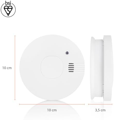 Smartwares Rauchmelder mit optischem Sensor - TÜV geprüft, 1 Jahr Batterie, 85 dB für optimale Sicherheit zuhause
