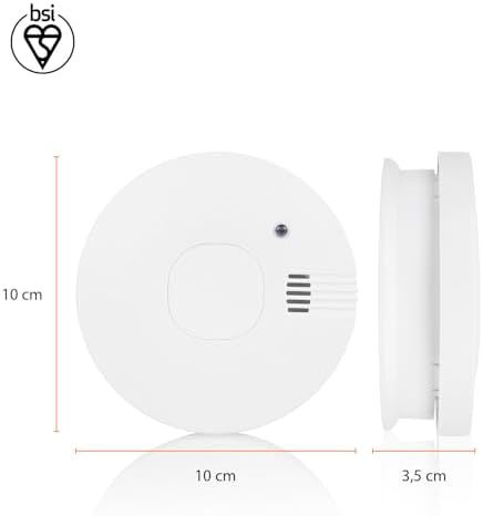 Smartwares Rauchmelder mit optischem Sensor - TÜV geprüft, 1 Jahr Batterie, 85 dB für optimale Sicherheit zuhause