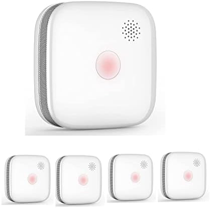 SPREADTRON Rauchmelder mit 10 Jahre Batterie – Fotoelektrischer Feuermelder für sicheres Wohnen im modernen Quadrat-Desi