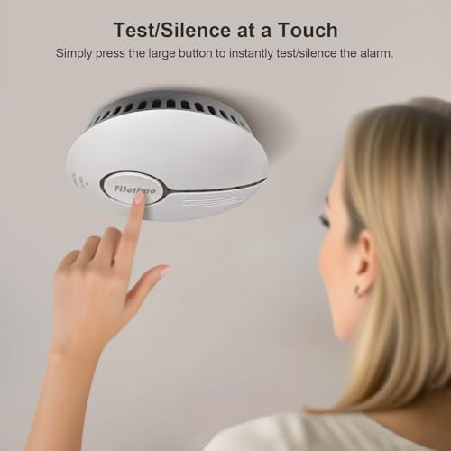 Rauchmelder von Markenname - Effiziente Feueralarm mit LED-Anzeige & Stummschaltung - Ideal für Ihr Zuhause (6er Pack)