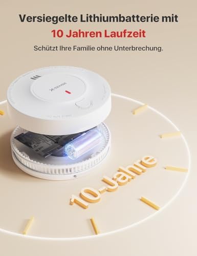 X-Sense Rauchmelder Set 5er - 10 Jahre Batterie, fotoelektrisch, sicher & energiesparend für Zuhause