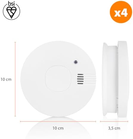 Smartwares Rauchmelder mit optischem Sensor - TÜV geprüft, 1 Jahr Batterie, 85 dB für optimale Sicherheit zuhause