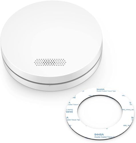 CPVAN Vernetzte Rauchmelder 10 Jahre Batterie mit Klebepad | Bohrfreie Sicherheit, EN14604 Geprüft, 5er Set