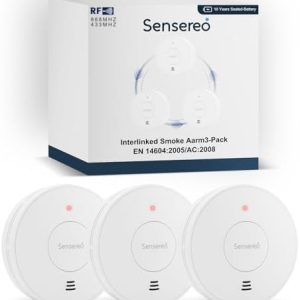 Drahtloser vernetzter Rauchmelder von – 10 Jahre Batterie, LED-Anzeige & 250 m Reichweite für optimale Sicherheit Zuhau