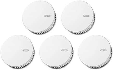 ABUS Rauchmelder RWM250 - 5er Set mit 12-Jahres-Batterie & Hitzewarnung für Wohnräume, Küchen & Wohnwagen - Q-Label zert