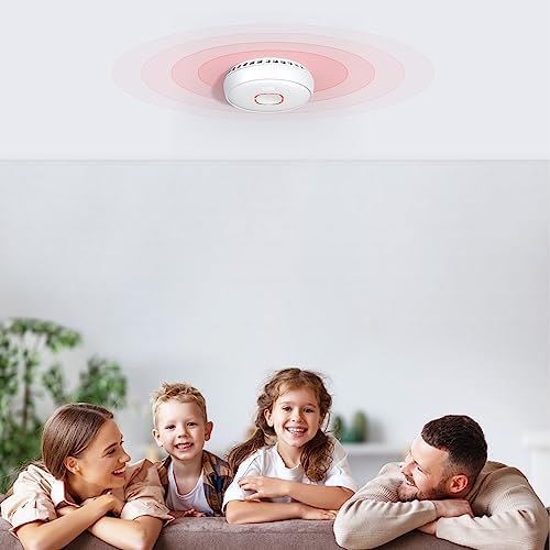 GS526 Rauchmelder 10 Jahre mit Magnet, Zertifiziert nach DIN EN14604, 85 dB Alarm, 6 Stück für sicheren Brandschutz zuha