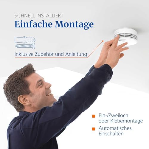 Hekatron Genius Plus X – Vernetzter Rauchmelder mit 10 Jahren Batterie – Testsieger für Sicherheit zu Hause