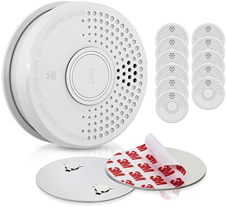 SHD by OneConcept 10er-Set Mini-Rauchmelder mit Magnethalterung – ideal für Küche, Büro & Wohnwagen, mit Testfunktion &