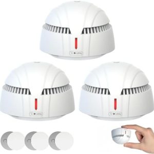 DAYTECH Mini Rauchmelder 3er Set mit 10 Jahren Batterie & TÜV Zertifikat - Idealer Feuermelder für Zuhause mit 85 dB Ala