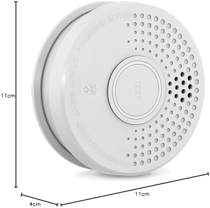 SHD by OneConcept 10er-Set Mini-Rauchmelder mit Magnethalterung – ideal für Küche, Büro & Wohnwagen, mit Testfunktion &