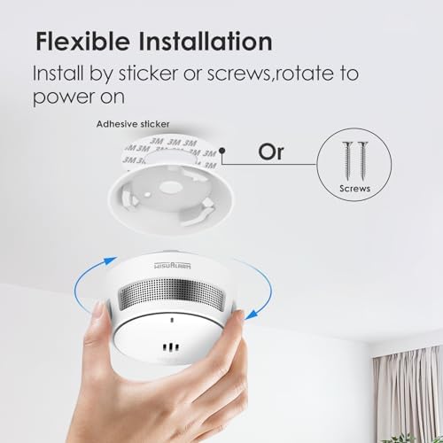 Rauchmelder 10 Jahre Batterie - TÜV-zertifizierter Feuermelder mit Stummschaltfunktion für maximale Sicherheit zuhause