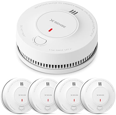 X-Sense Rauchmelder Set 5er - 10 Jahre Batterie, fotoelektrisch, sicher & energiesparend für Zuhause