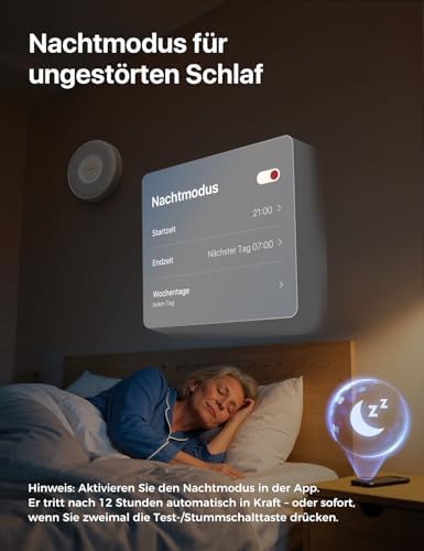 X-Sense WLAN-Rauchmelder XS0B-iR mit Sprachalarm und 17 Standorten – nur 33 mm dünn, 3er Set für optimalen Brandschutz z