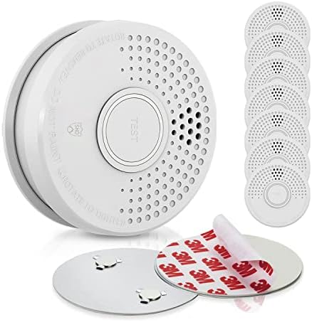 SHD by OneConcept 10er-Set Mini-Rauchmelder mit Magnethalterung – ideal für Küche, Büro & Wohnwagen, mit Testfunktion &