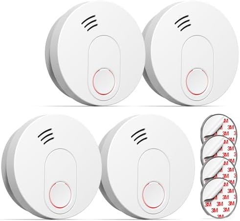 GS526 Rauchmelder 10 Jahre mit Magnet, Zertifiziert nach DIN EN14604, 85 dB Alarm, 6 Stück für sicheren Brandschutz zuha