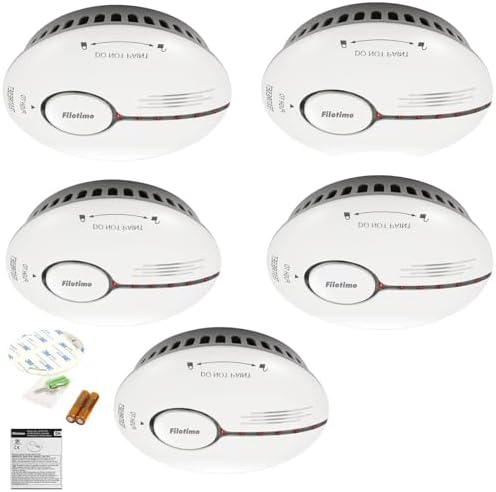 Rauchmelder von Markenname - Effiziente Feueralarm mit LED-Anzeige & Stummschaltung - Ideal für Ihr Zuhause (6er Pack)