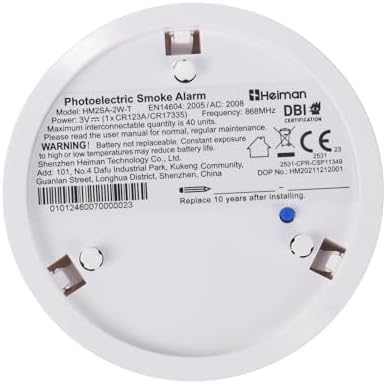 HEIMAN Funkrauchmelder 10 Jahre Batteriebetrieb, 85dB Lautstärke, vernetzt und stummbar für sicheren Brandschutz zuhause