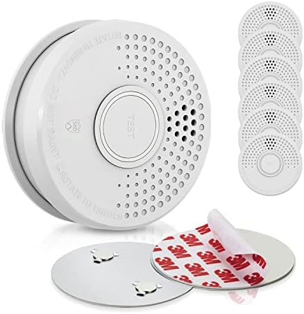 SHD by OneConcept 10er-Set Mini-Rauchmelder mit Magnethalterung – ideal für Küche, Büro & Wohnwagen, mit Testfunktion &