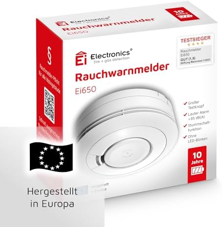Ei Electronics Ei650 Rauchwarnmelder 3er Set - Batteriebetrieb, 10 Jahre Sicherheit, ideal für Zuhause