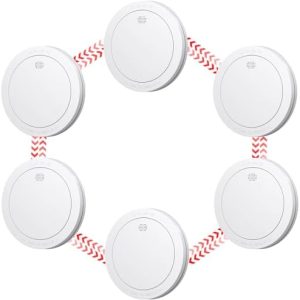CPVAN Vernetzte Rauchmelder 10 Jahre Batterie, 85dB Alarmsignal, Magnetbefestigung, 6er Set für sicheres Wohnen