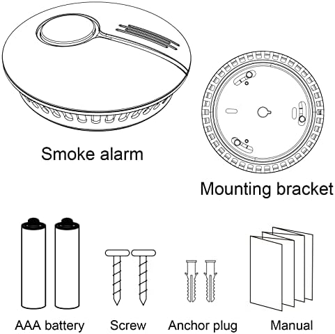 Rauchmelder von Markenname - Effiziente Feueralarm mit LED-Anzeige & Stummschaltung - Ideal für Ihr Zuhause (6er Pack)