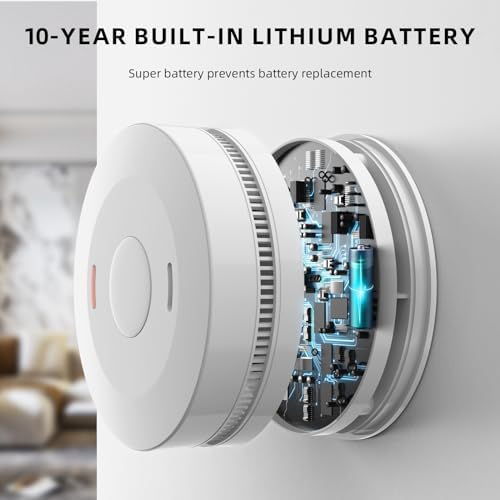 Rauchmelder 3er Pack - Magnethalterung mit 10 Jahre Batterie & 3M Klebepads für sicheren Halt, DIN EN 14604 zertifiziert