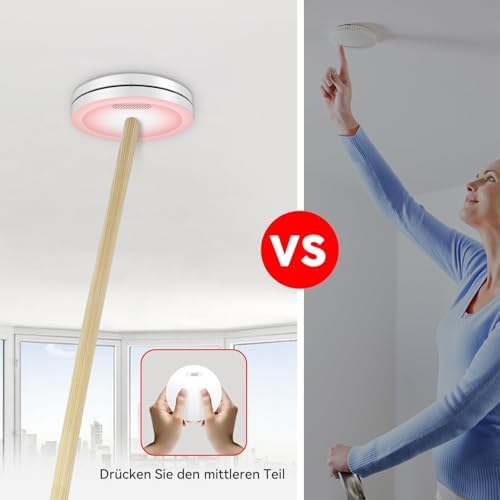 CPVAN Rauchmelder 10 Jahre Batterie - Wartungsfrei, EN14604 Zertifiziert, Ideal für Zuhause, 3er Set