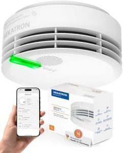 Hekatron Genius Plus X – Rauchmelder mit 10 Jahren Batterie – Testsieger für sicheres Wohnen – Made in Germany