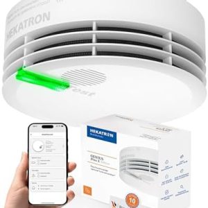 Hekatron Genius Plus X – Rauchmelder mit 10 Jahren Batterie – Testsieger für sicheres Wohnen – Made in Germany