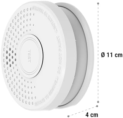 SHD by OneConcept 10er-Set Mini-Rauchmelder mit Magnethalterung – ideal für Küche, Büro & Wohnwagen, mit Testfunktion &