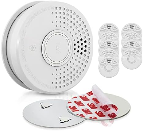 SHD by OneConcept 10er-Set Mini-Rauchmelder mit Magnethalterung – ideal für Küche, Büro & Wohnwagen, mit Testfunktion &