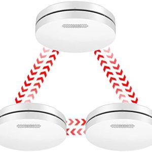 CPVAN Vernetzte Rauchmelder 10 Jahre Batterie | Einfache Montage ohne Bohren, EN14604 geprüft, 3er Set