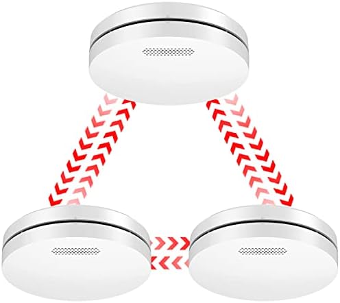 CPVAN Vernetzte Rauchmelder 10 Jahre Batterie mit Klebepad | Bohrfreie Sicherheit, EN14604 Geprüft, 5er Set