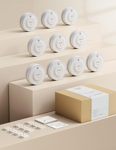 X-Sense Rauchmelder Set 5er - 10 Jahre Batterie, fotoelektrisch, sicher & energiesparend für Zuhause