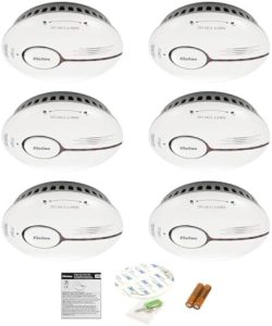 Rauchmelder von Markenname - Effiziente Feueralarm mit LED-Anzeige & Stummschaltung - Ideal für Ihr Zuhause (6er Pack)