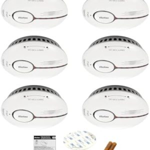 Rauchmelder von Markenname - Effiziente Feueralarm mit LED-Anzeige & Stummschaltung - Ideal für Ihr Zuhause (6er Pack)