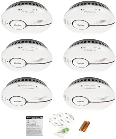 Rauchmelder von Markenname - Effiziente Feueralarm mit LED-Anzeige & Stummschaltung - Ideal für Ihr Zuhause (6er Pack)