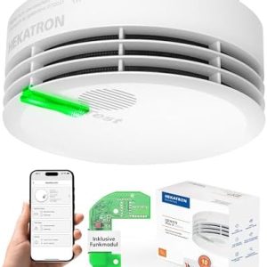 Hekatron Genius Plus X – Vernetzter Rauchmelder mit 10 Jahren Batterie – Testsieger für Sicherheit zu Hause