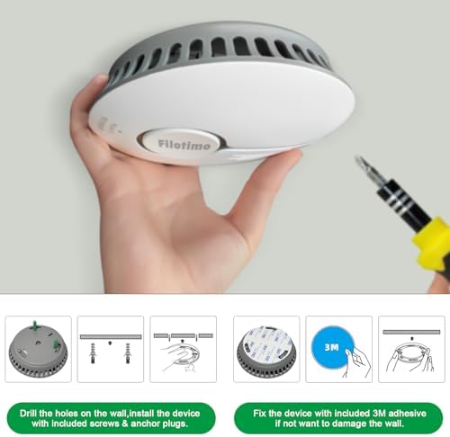 Rauchmelder von Markenname - Effiziente Feueralarm mit LED-Anzeige & Stummschaltung - Ideal für Ihr Zuhause (6er Pack)