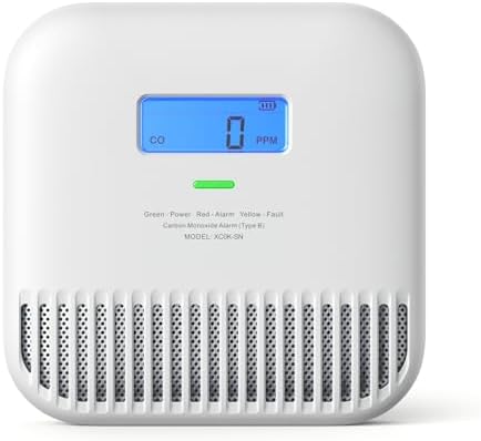 X-Sense Kohlenmonoxid Melder für Sicherheit zu Hause, tragbar mit 10-Jahres-Batterie, XC0K-SN