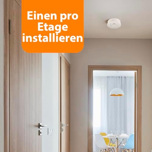 Smartwares Rauchmelder mit optischem Sensor - TÜV geprüft, 1 Jahr Batterie, 85 dB für optimale Sicherheit zuhause