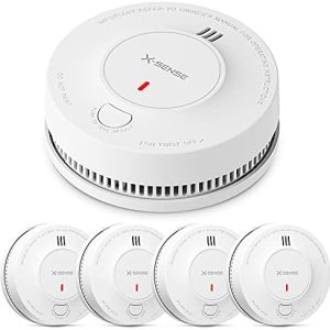 X-Sense Rauchmelder Set 5er - 10 Jahre Batterie, fotoelektrisch, sicher & energiesparend für Zuhause