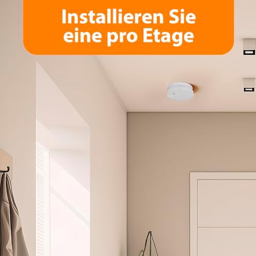 Smartwares Rauchmelder mit optischem Sensor - TÜV geprüft, 1 Jahr Batterie, 85 dB für optimale Sicherheit zuhause