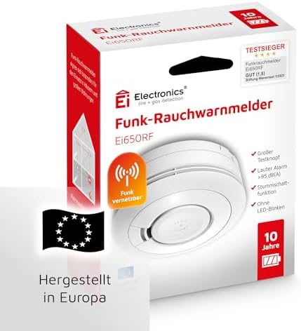Ei Electronics Ei650RF Funkrauchmelder – Testsieger mit 10 Jahren Batterie für sicheres Wohnen in jedem Raum