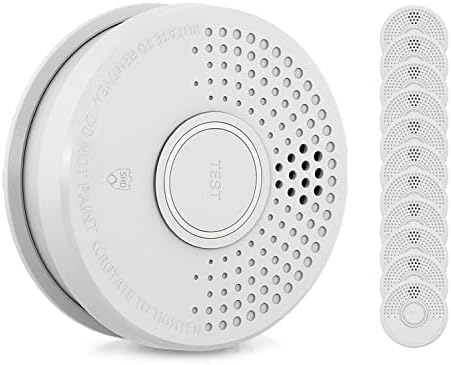 SHD by OneConcept 10er-Set Mini-Rauchmelder mit Magnethalterung – ideal für Küche, Büro & Wohnwagen, mit Testfunktion &